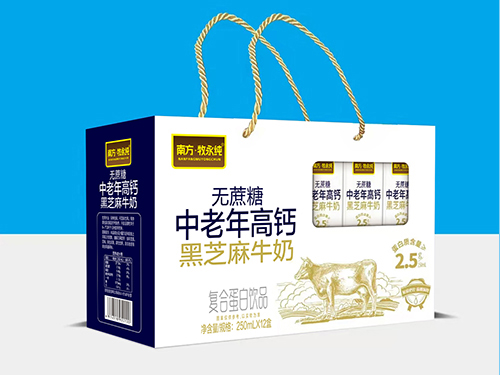 無蔗糖中老年高鈣黑芝麻牛奶復(fù)合蛋白飲品禮盒